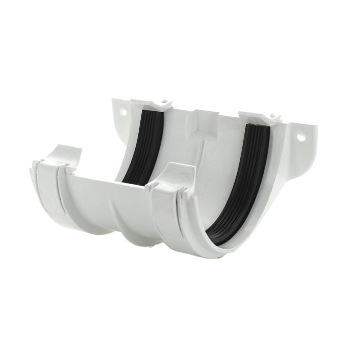 Hunter 112mm Half Round Gutter Joint Bracket - White main product photo