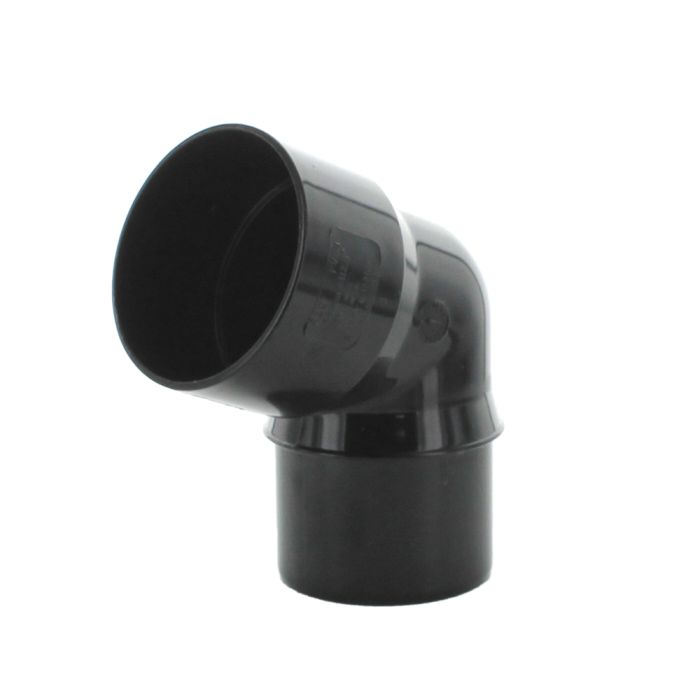 Kayflo 68mm Round Downpipe 112.5 Degree Bend - Black main product photo