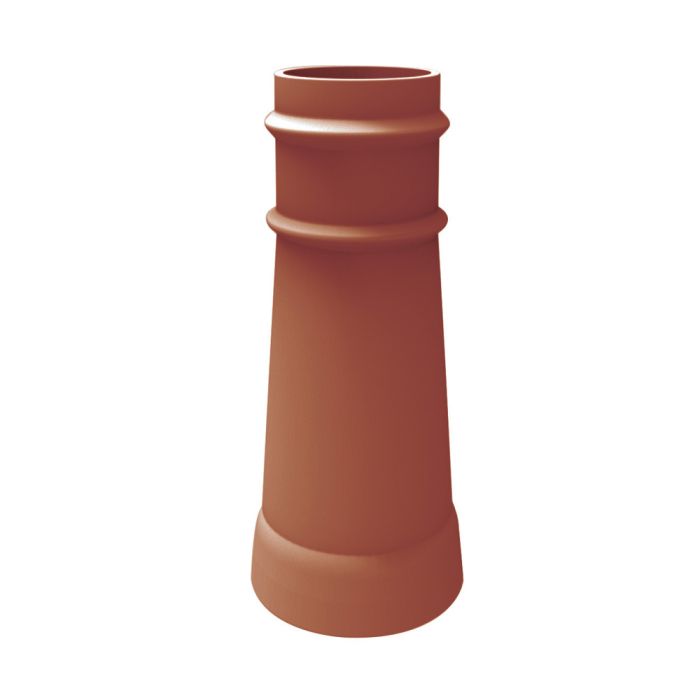 Clay Double Beaded Chimney Pot - 600mm, 750mm or 900mm - Red, Buff, Glazed or Blue Black main product photo