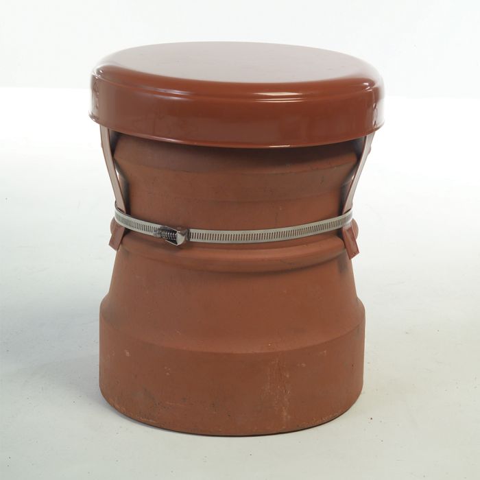 Madcowl Chimney Capping Cowl Vents Disused Chimney Pots up to 285mm - Terracotta main product photo