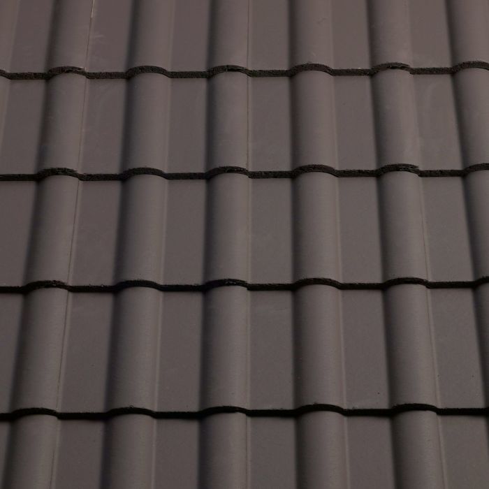 Sandtoft Double Roman Roof Tile - Interlocking Concrete - 420mm x 334mm - Dark Grey main product photo