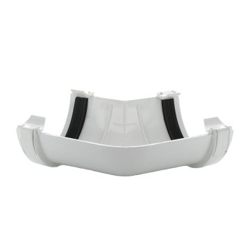 Hunter 112mm Half Round Gutter 135 Degree Angle White