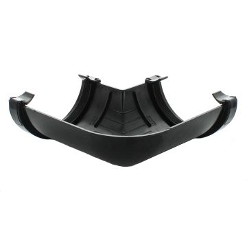 Kayflo 112mm Half Round Gutter 90 Degree Angle Black