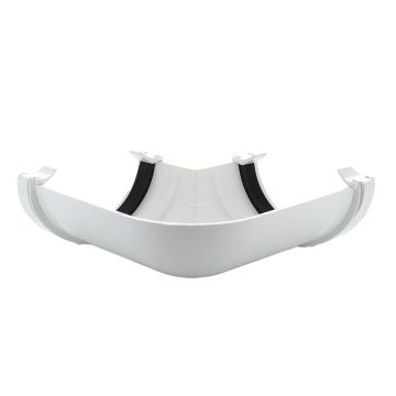 Hunter 112mm Half Round Gutter 90 Degree Angle White