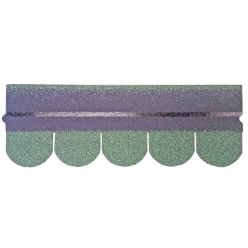 ARS Scalloped Roof Felt Shingles 3 Square Metre Pack Green - from About Roofing Supplies Limited