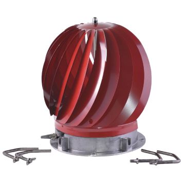Brewer Aspirotor Chimney Cowl Model 150 Terracotta Anti Downdraft Cowl - from About Roofing Supplies Limited