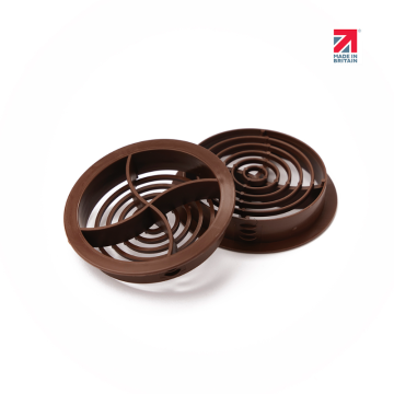 Easy Trim Circular Soffit Vent Brown