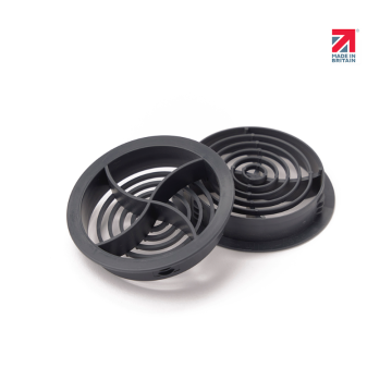 Easy Trim Circular Soffit Vent Grey
