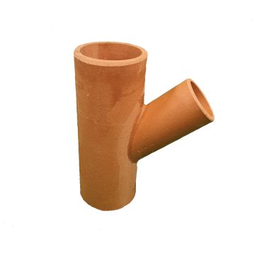 Clay 150mm x 100mm 45 degree Plain Ended Oblique Drainage Junction Hepworth SuperSleve 150 SJ1/2