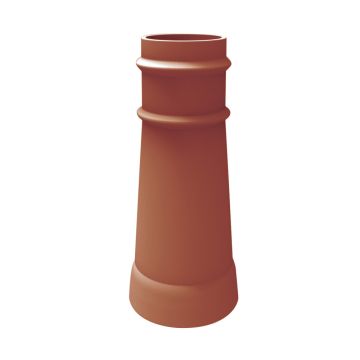 Clay Double Beaded Chimney Pot 750mm Red - from About Roofing Supplies Limited