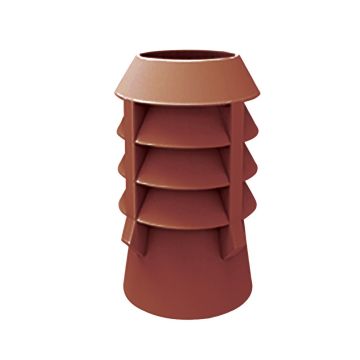 Louvre Clay Chimney Pot 750mm Red - from About Roofing Supplies Limited