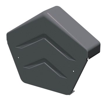 Manthorpe Smart Verge Dry Verge System GDV END A GR Angled Ridge End Cap Grey - from About Roofing Supplies Limited