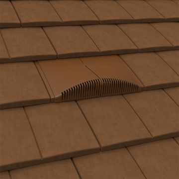 Manthorpe GTV IP Interlocking Concrete Plain Tile Vent Tile Brown - from About Roofing Supplies Limited