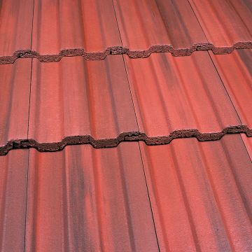 Marley Ludlow Plus Interlocking Concrete Roof Tiles Old English Dark Red - from About Roofing Supplies Limited