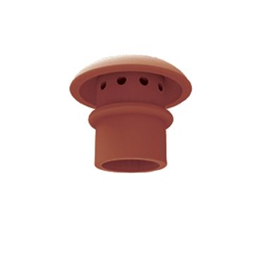 Clay Mushroom Hood Chimney Flue Roof Terminal 185mm Spigot Red - from About Roofing Supplies Limited