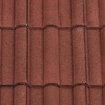 Redland Double Roman Concrete Interlocking Roof Tiles Colour 03 Granulated Antique Red - from About Roofing Supplies Limited