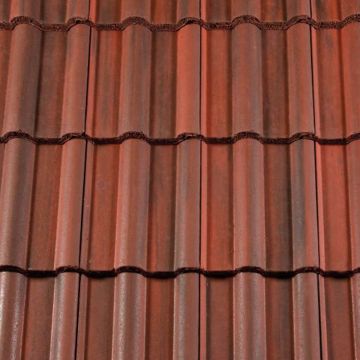 Redland Double Roman Concrete Interlocking Roof Tiles Colour 78 Rustic Red - from About Roofing Supplies Limited