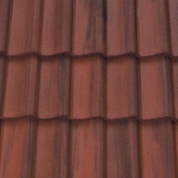 Sandtoft Double Pantile Concrete Interlocking Roof Tiles Rustic Red - from About Roofing Supplies Limited