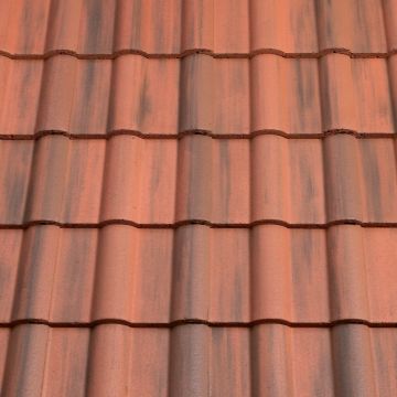 Sandtoft Double Roman Concrete Interlocking Roof Tiles Rustic Red - from About Roofing Supplies Limited