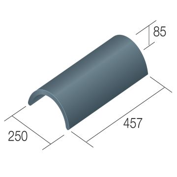 Sandtoft Concrete Duracoat Segmental Ridge  - from About Roofing Supplies Limited