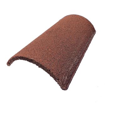 Sandtoft Concrete Segmental Ridge Mottled Red - from About Roofing Supplies Limited