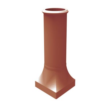 Clay Square Base Round Chimney Pot 1200mm Blue Black - from About Roofing Supplies Limited